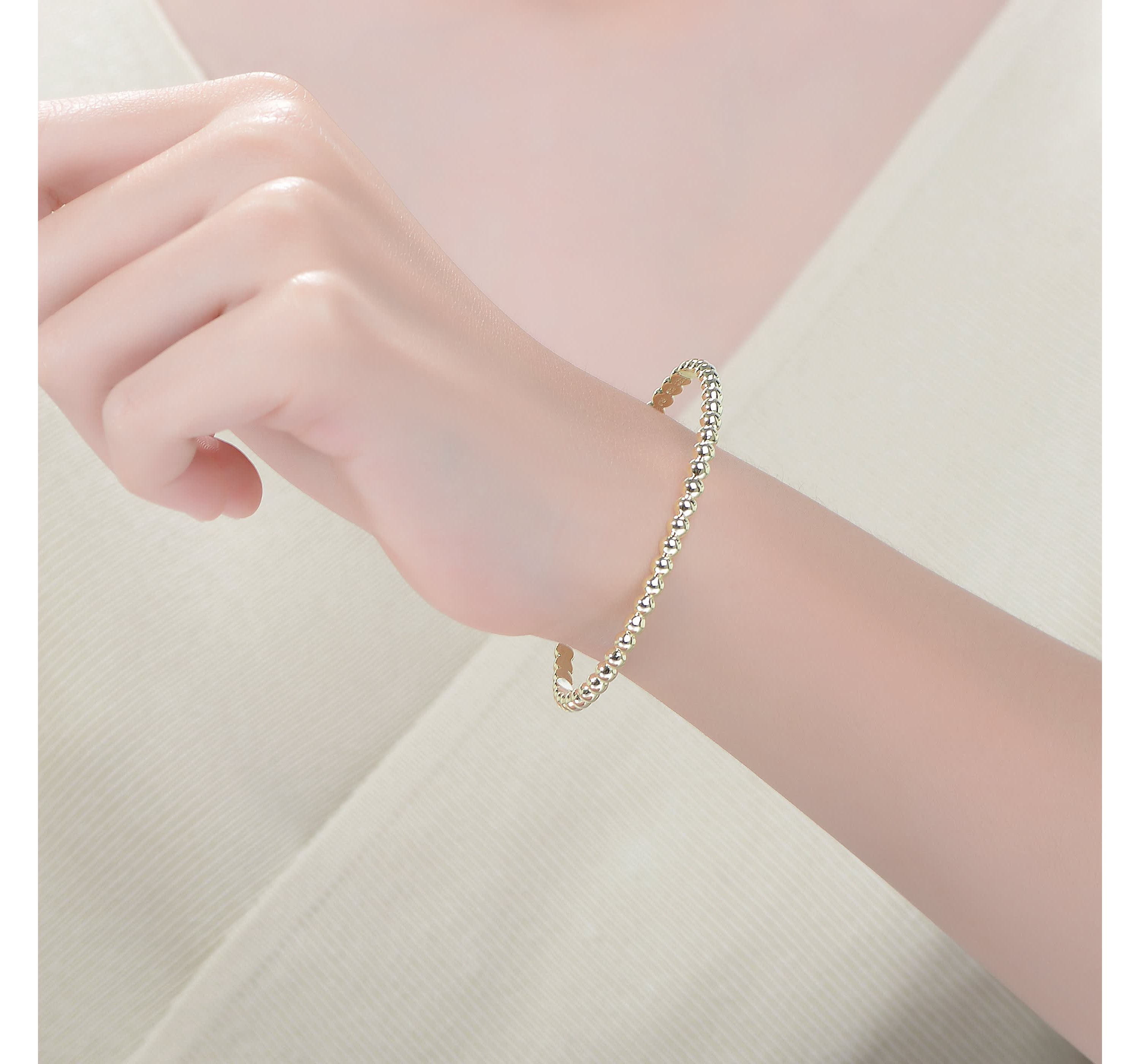 Lab Created 14K Gold Plated Cuff Bracelet