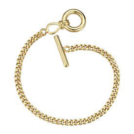 Rozzato Lab Created 14K Gold Plated Cubic Zirconia Chain Bracelet