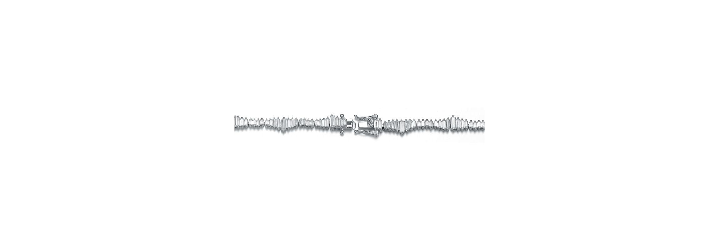 Lab Created Rhodium Plated Clear Cubic Zirconia Tennis Bracelet