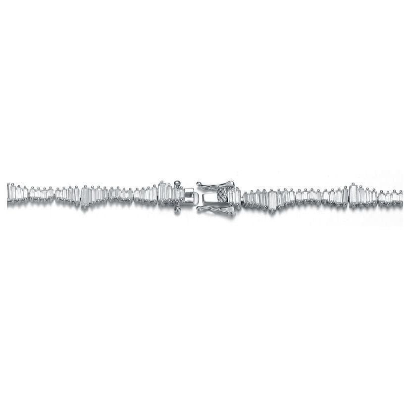 Lab Created Rhodium Plated Clear Cubic Zirconia Tennis Bracelet