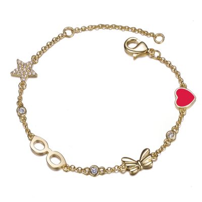 Rozzato Lab Created 14K Gold Plated Bracelet for Kids