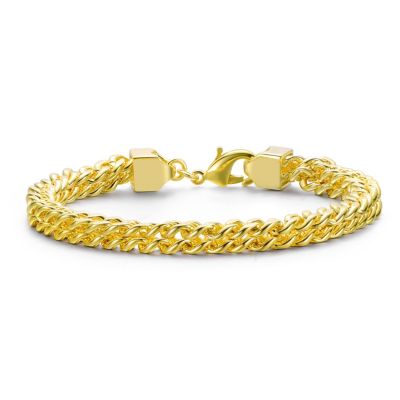 Rozzato Lab Created 14K Gold Plated Mesh Link Bracelet
