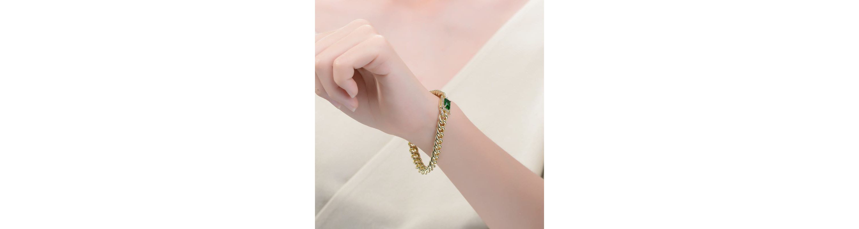 Lab Created Luxurious Sterling Silver Curb Chain Bracelet with 14k Gold Plated Cubic Zirconia Halo Cluster