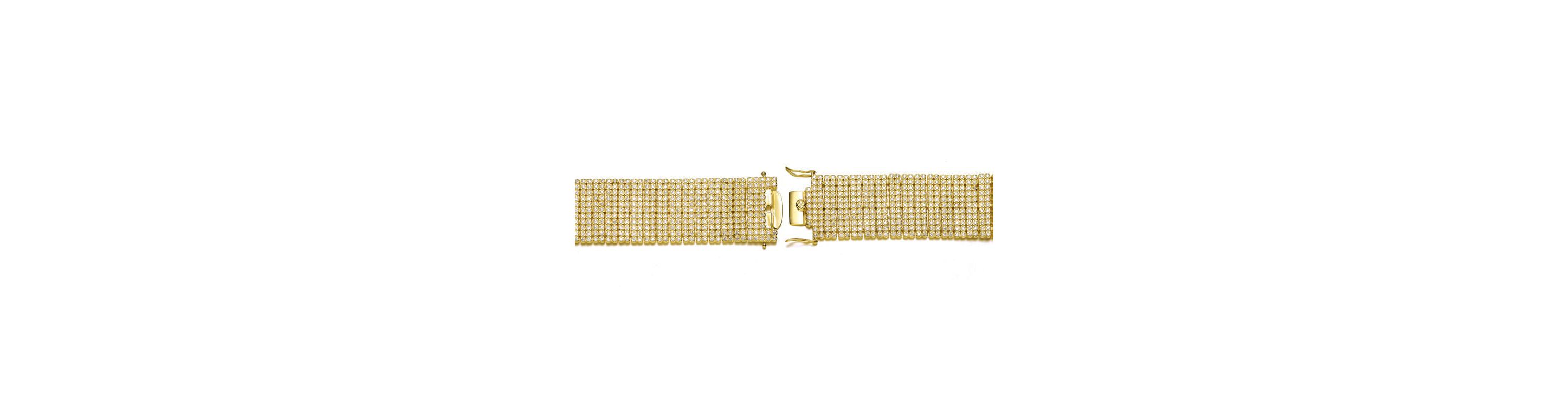 Lab Created Sterling Silver 14K Gold-Plated Cubic Zirconia Tennis Bracelet