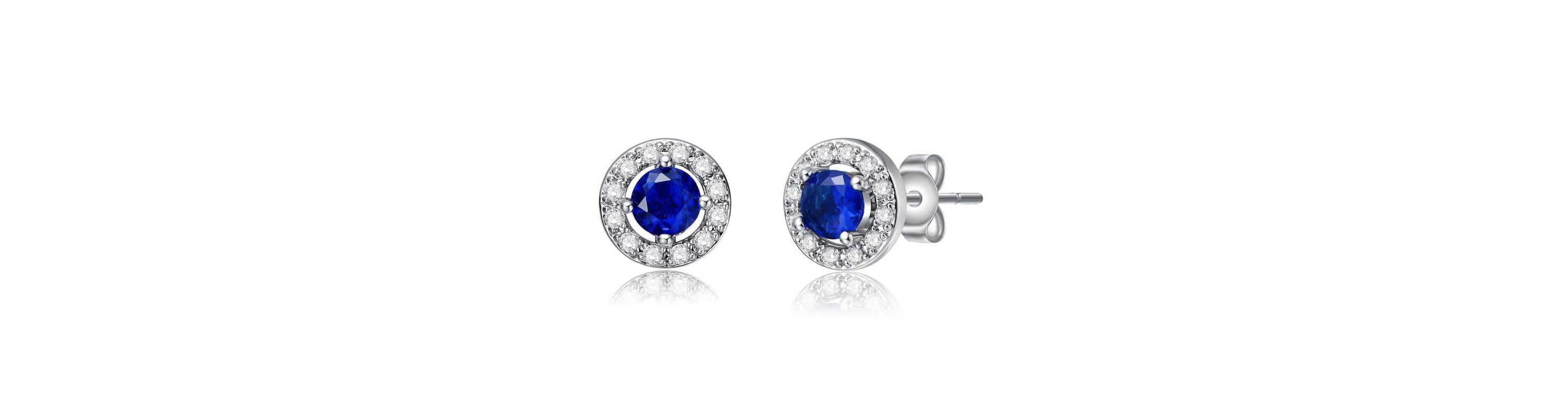 Lab Created Cubic Zirconia Elegant Halo Stud Earrings