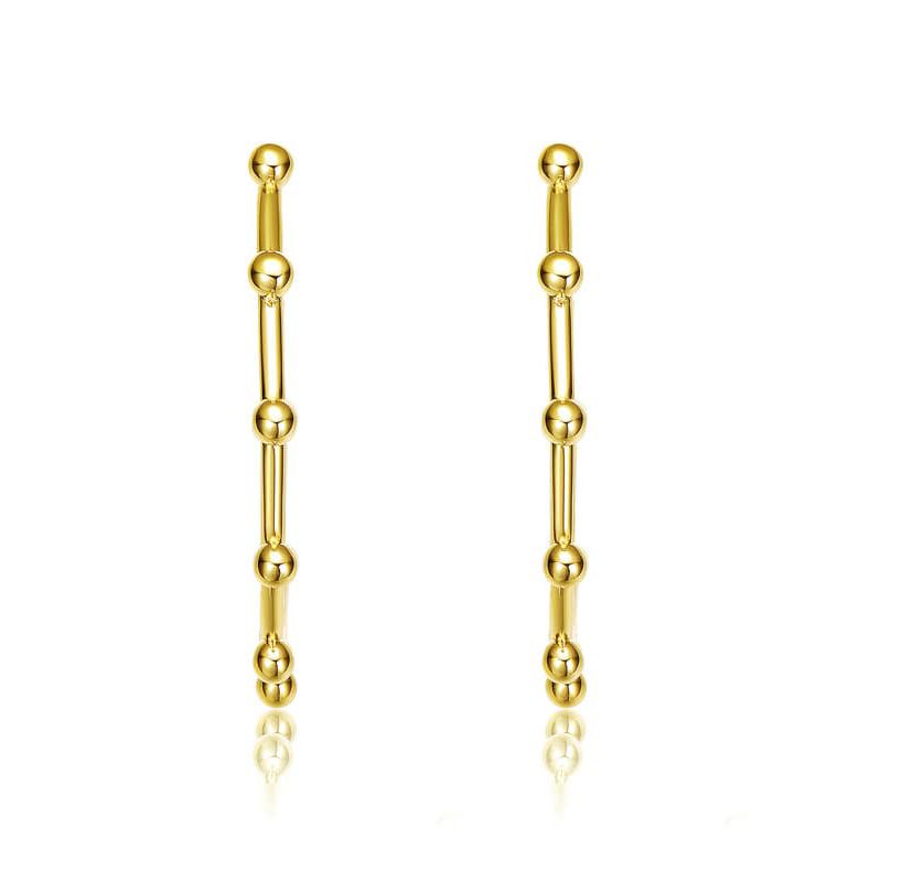 Lab Created 14K Gold Plated Open Hoop Earrings