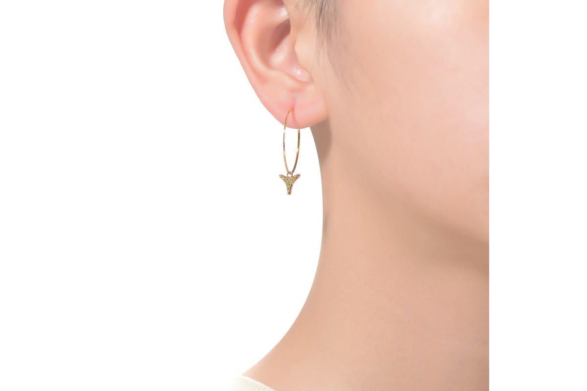 Lab Created 14K Gold Plated with Clear Cubic Zirconia Hoop Earrings