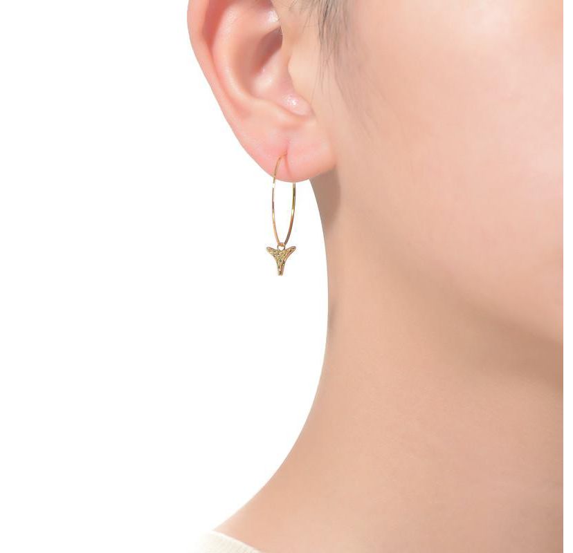 Lab Created 14K Gold Plated with Clear Cubic Zirconia Hoop Earrings