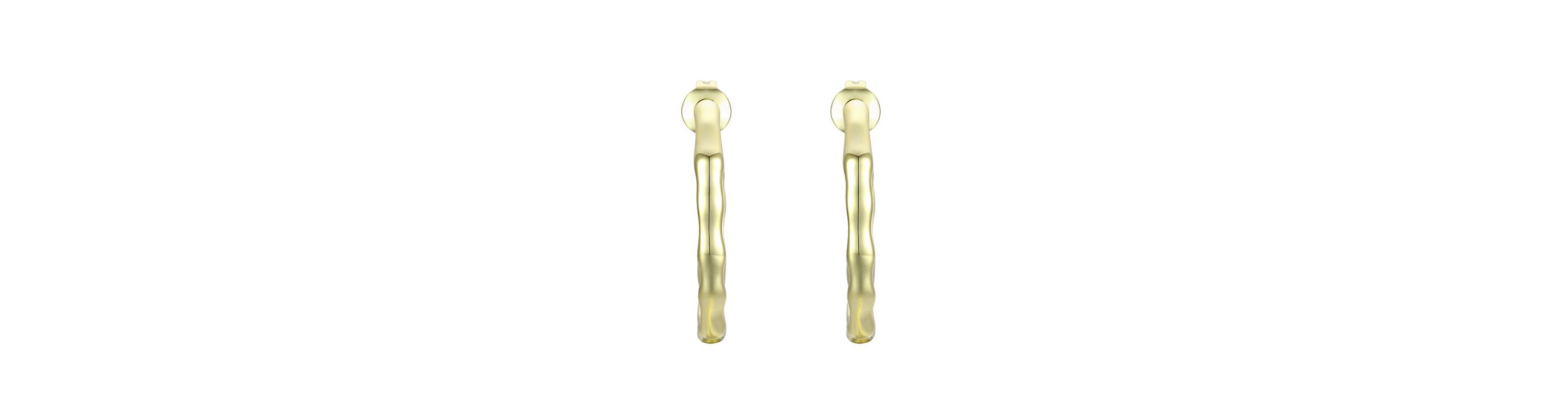 Lab Created Stylish 14K Gold Plated Open Hoop Earrings