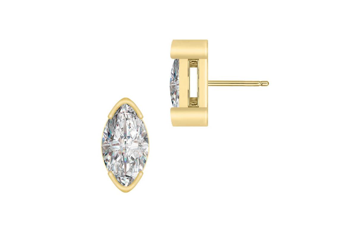 Lab Created Intersting Designs Baguette Stud Earrings