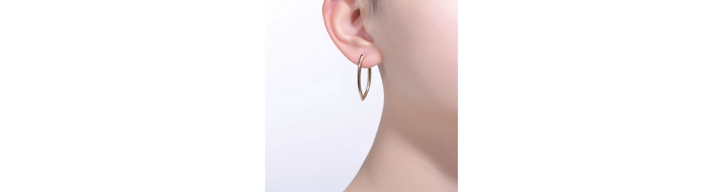 Lab Created Sterling Silver 14K Gold Plated Tubular Shaped Hoop Earrings
