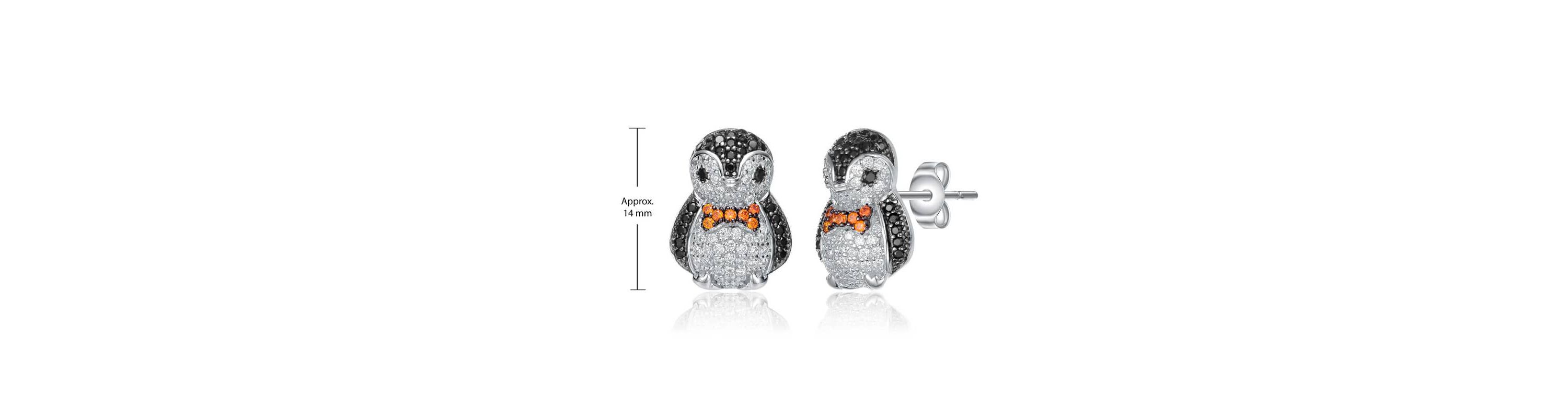 Lab Created Sterling Silver White Gold Plated with Multi Colored Cubic Zirconia Stud Earrings