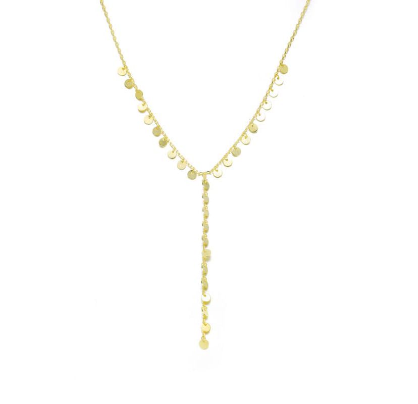 Lab Created 14K Gold Plated "Y" Neck Drop Necklace