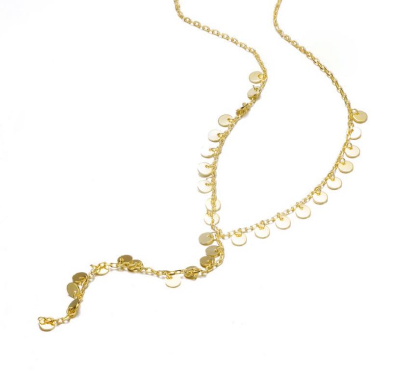 Lab Created 14K Gold Plated "Y" Neck Drop Necklace