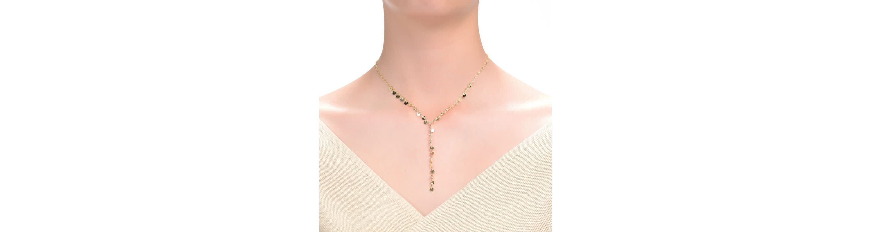 Lab Created 14K Gold Plated "Y" Neck Drop Necklace