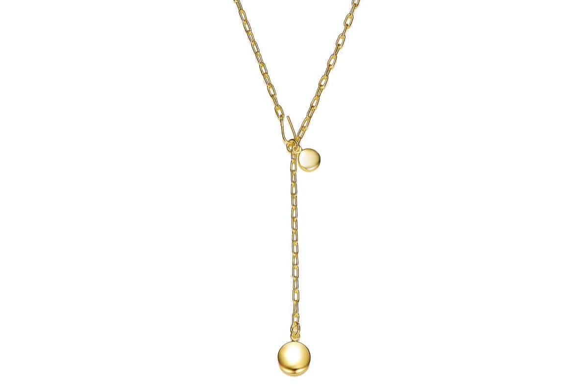 Lab Created 14K Gold Plated Y Neck Necklace
