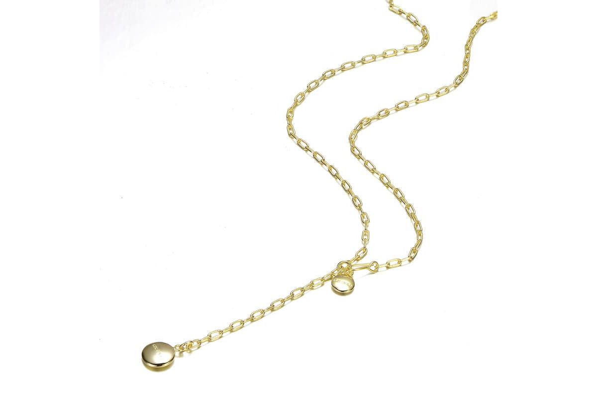 Lab Created 14K Gold Plated Y Neck Necklace