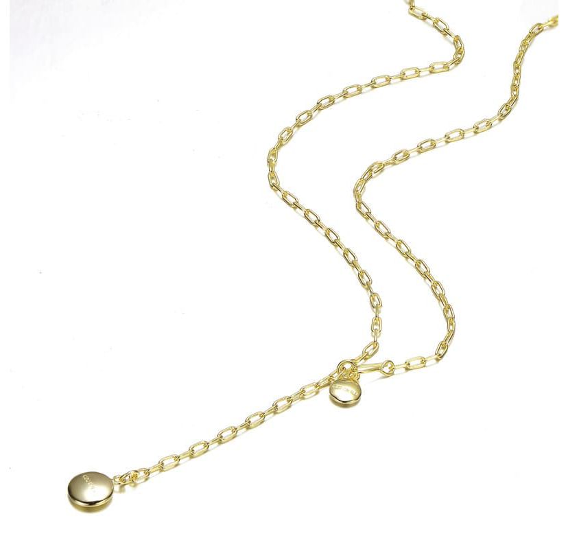 Lab Created 14K Gold Plated Y Neck Necklace