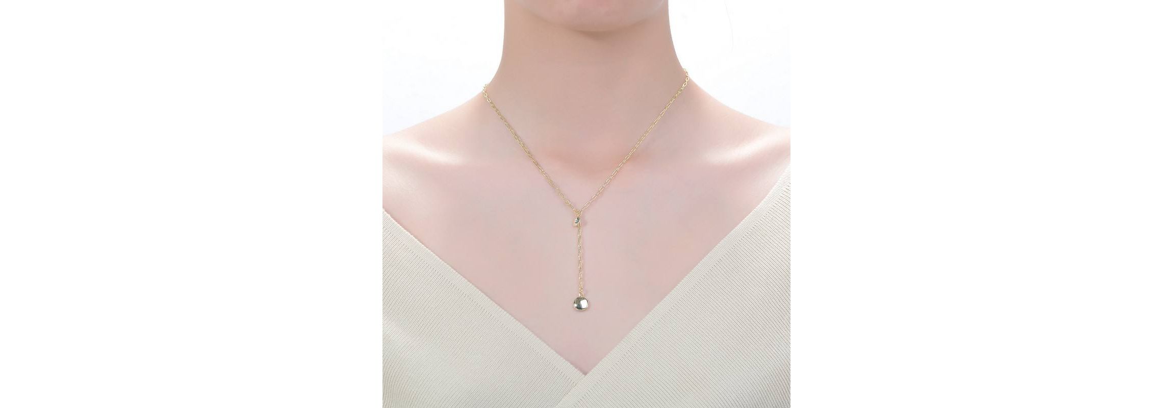 Lab Created 14K Gold Plated Y Neck Necklace