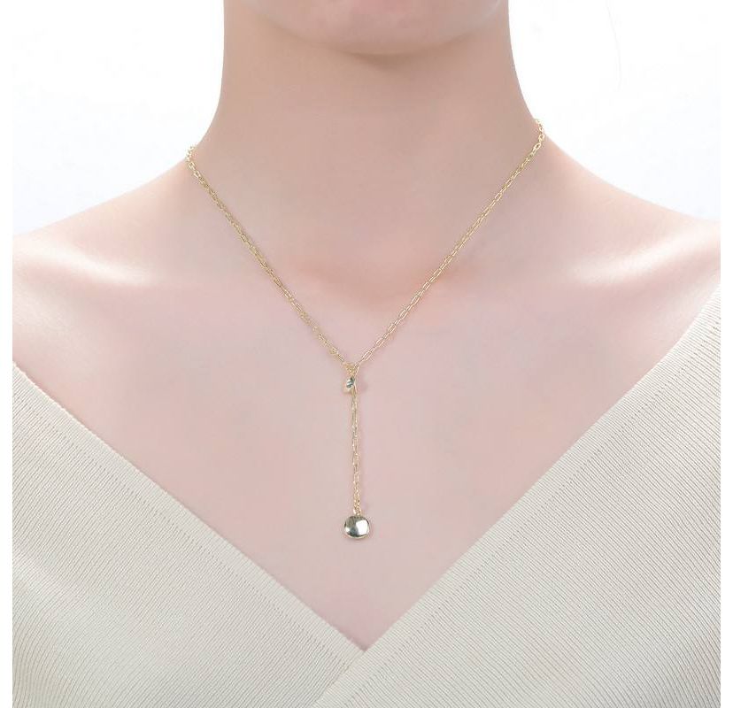 Lab Created 14K Gold Plated Y Neck Necklace