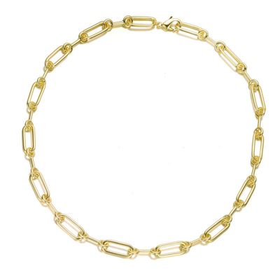 Rozzato Lab Created 14K Gold Plated Chain Necklace for Kids/Teens