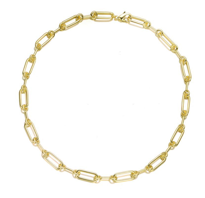 Lab Created 14K Gold Plated Chain Necklace for Kids/Teens