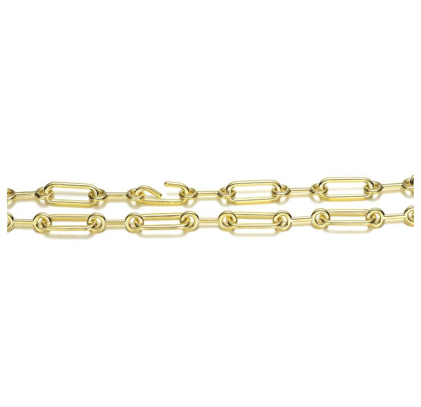 Lab Created 14K Gold Plated Chain Necklace for Kids/Teens