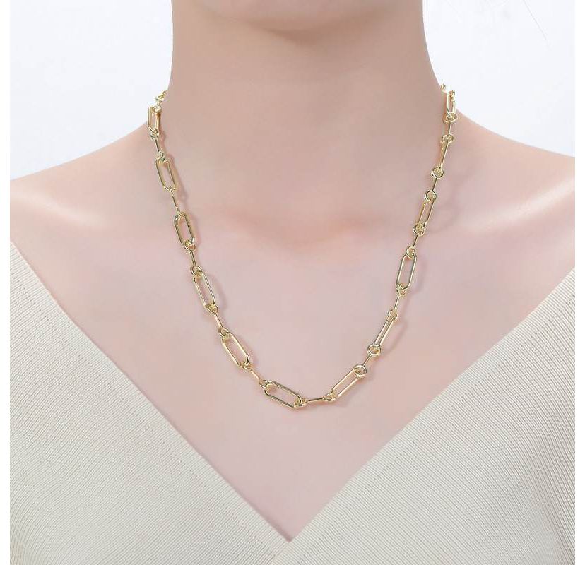 Lab Created 14K Gold Plated Chain Necklace for Kids/Teens
