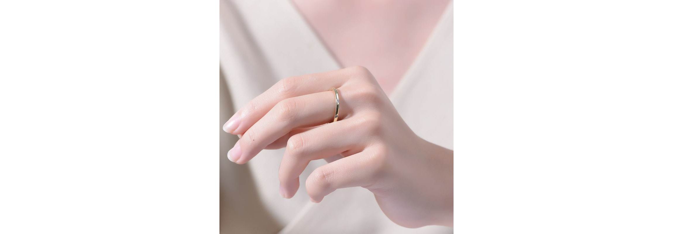 Lab Created Gold Plated Clear Cubic Zirconia Band Ring
