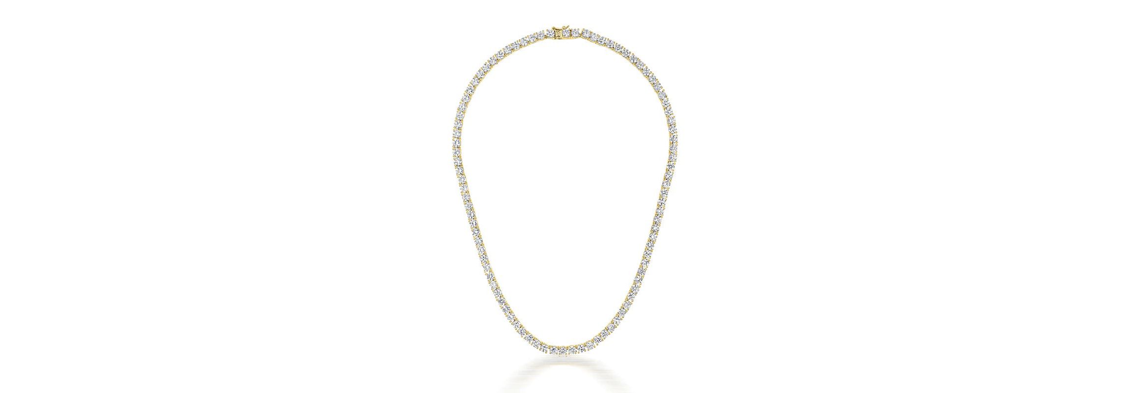 Lab Created Sterling Silver Cubic Zirconia 3MM Tennis Necklace