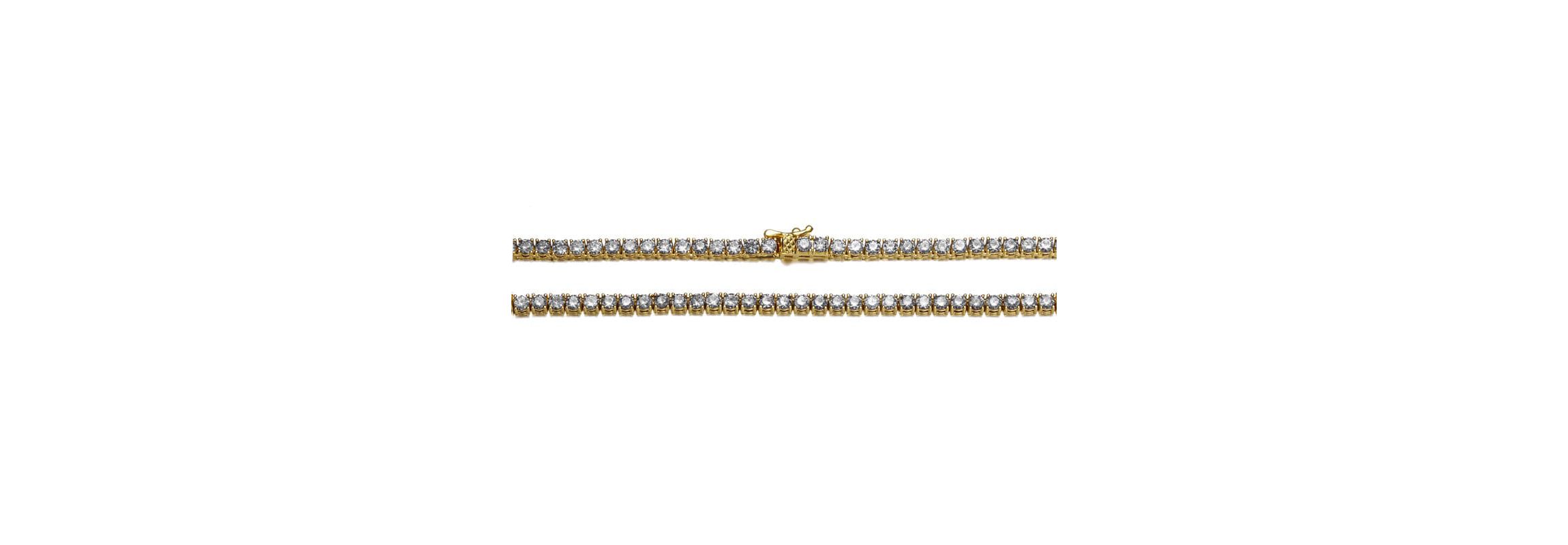 Lab Created Sterling Silver Cubic Zirconia 3MM Tennis Necklace