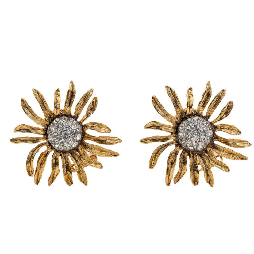 Antique Gold Flower Earrings