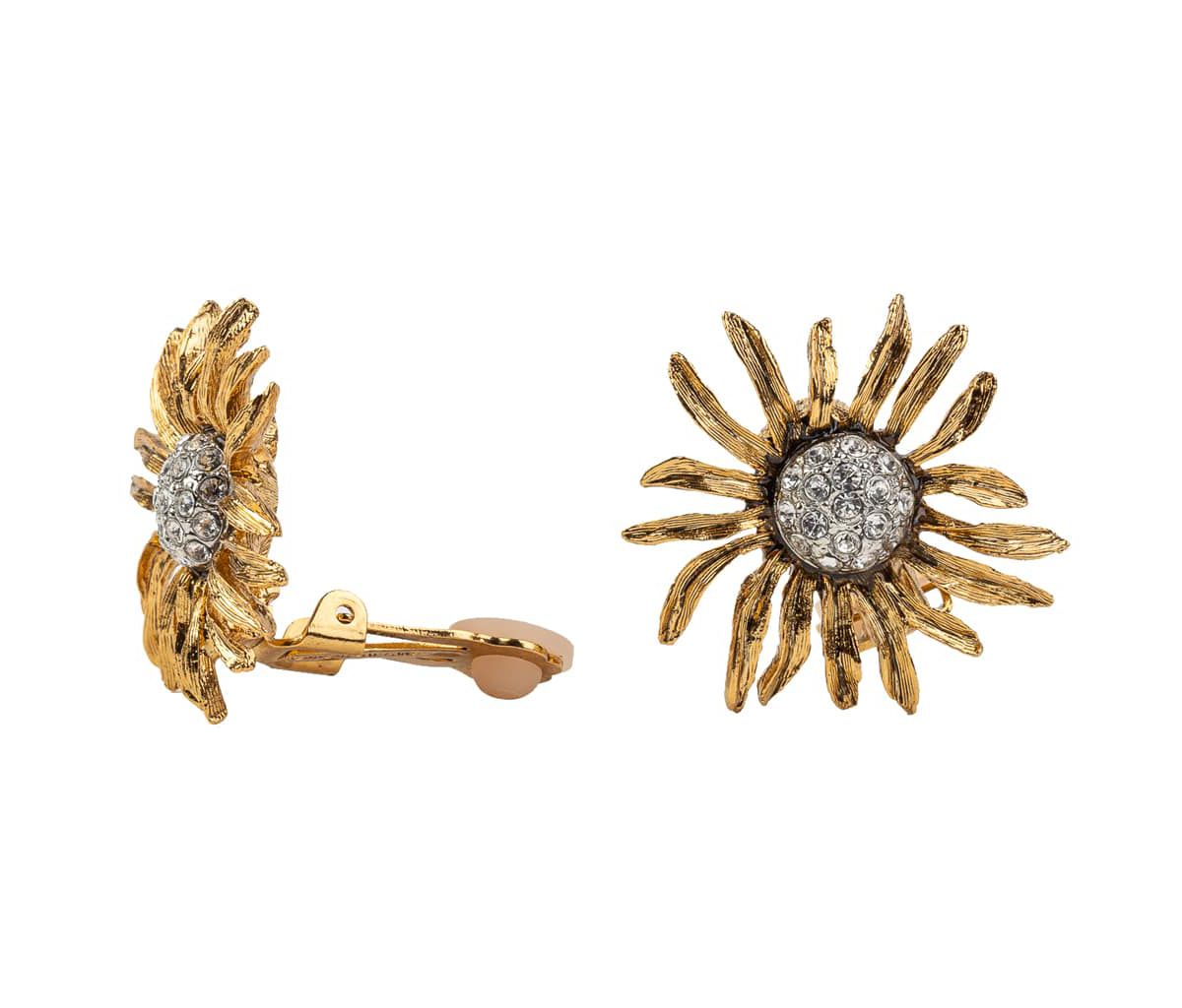 Antique Gold Flower Earrings