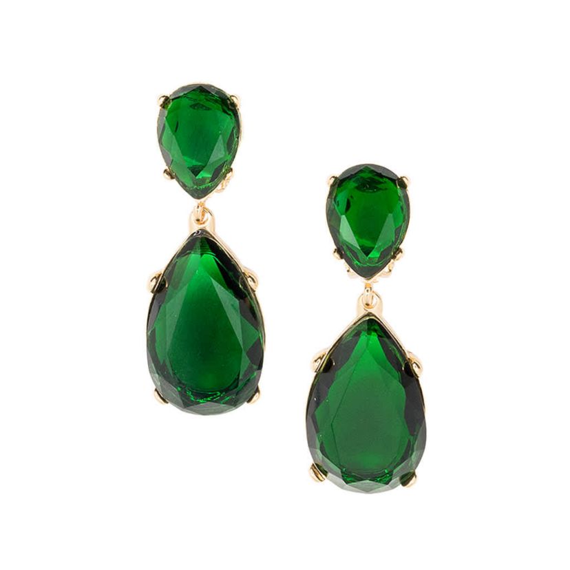 Emerald Teardrop Earrings