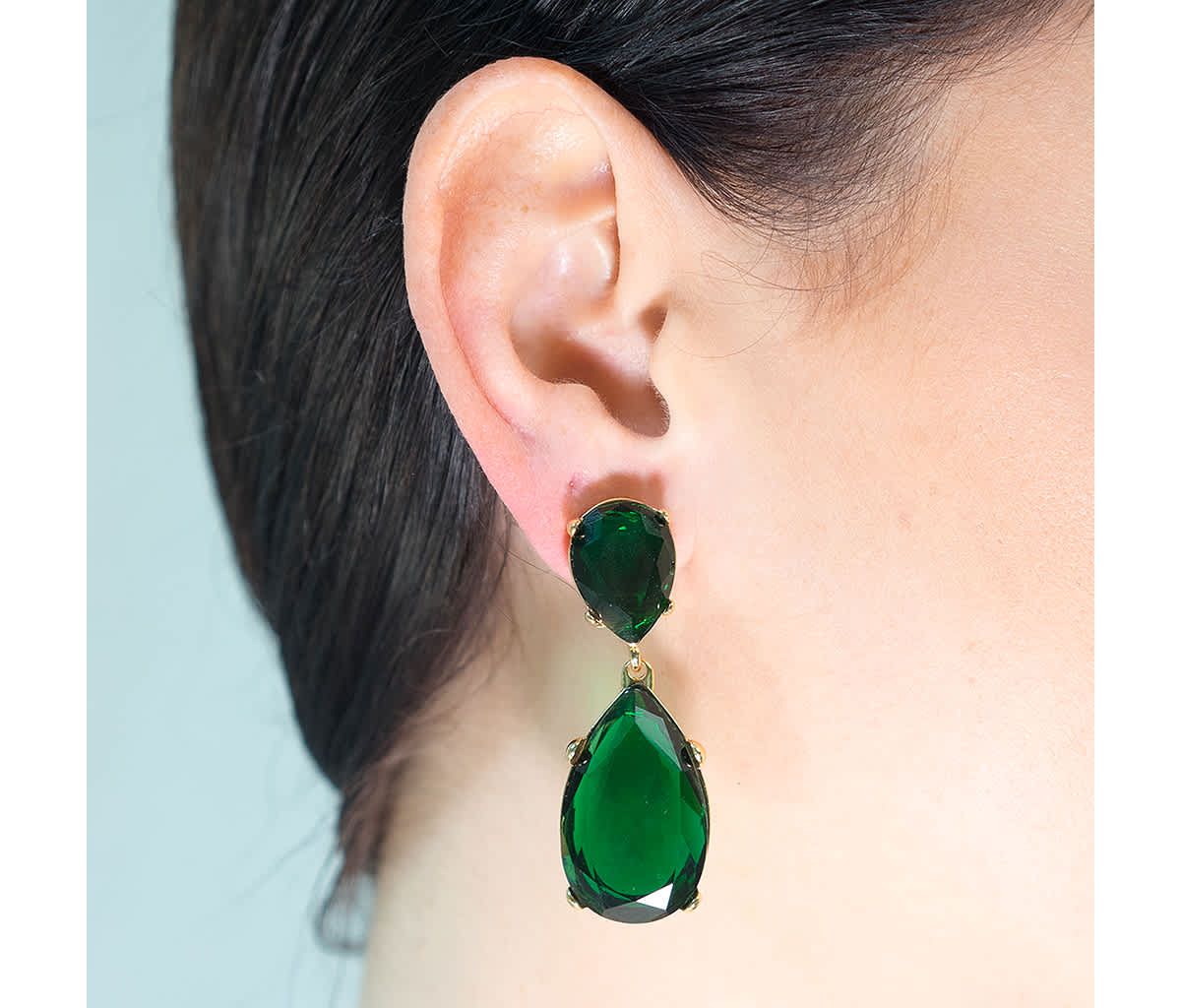 Emerald Teardrop Earrings