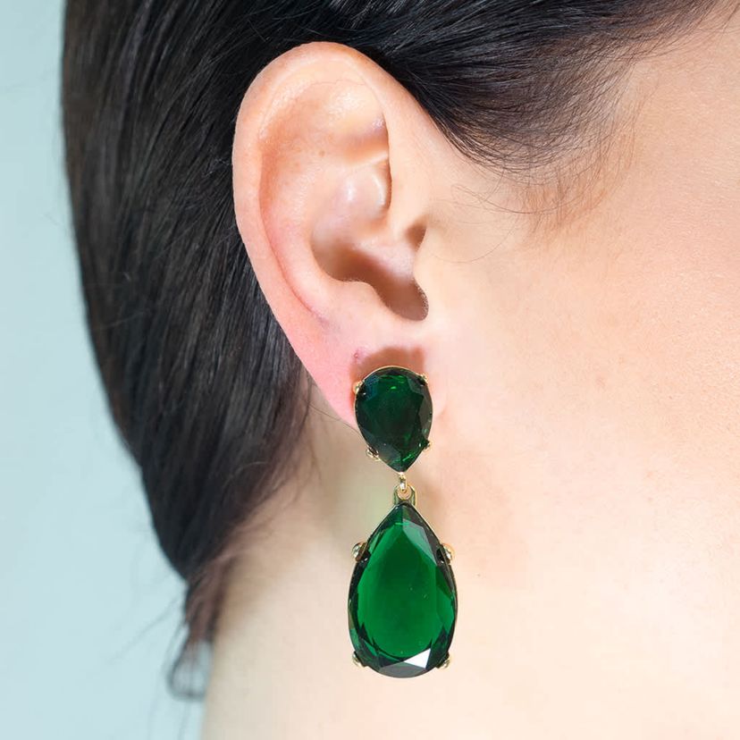 Emerald Teardrop Earrings