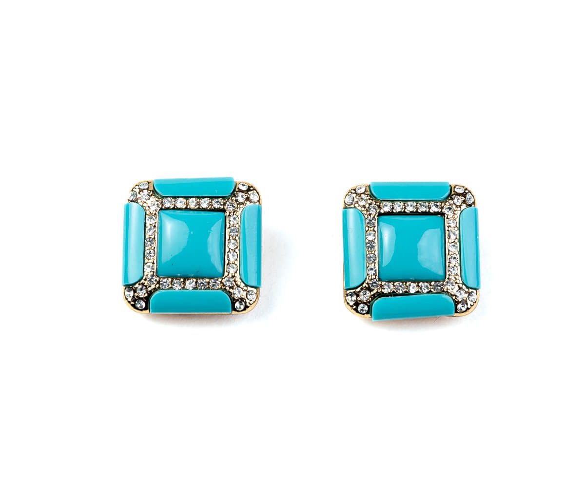 Turquoise Square Earrings