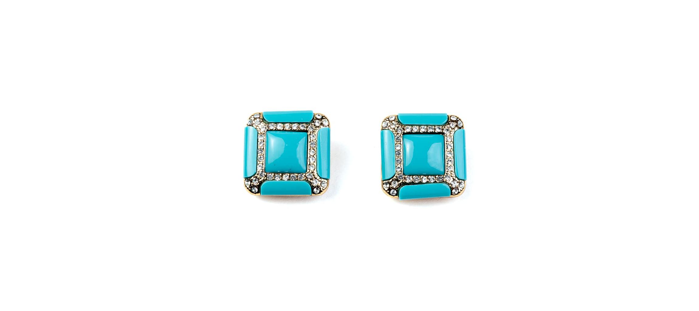 Turquoise Square Earrings