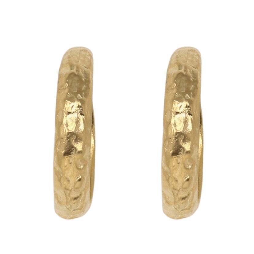Hammered Hoop Earrings