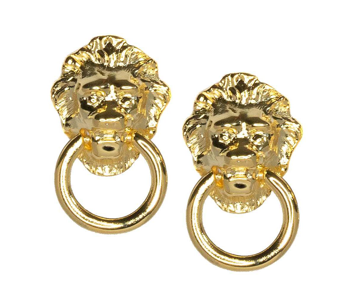 Lion Head Door Knocker Earrings