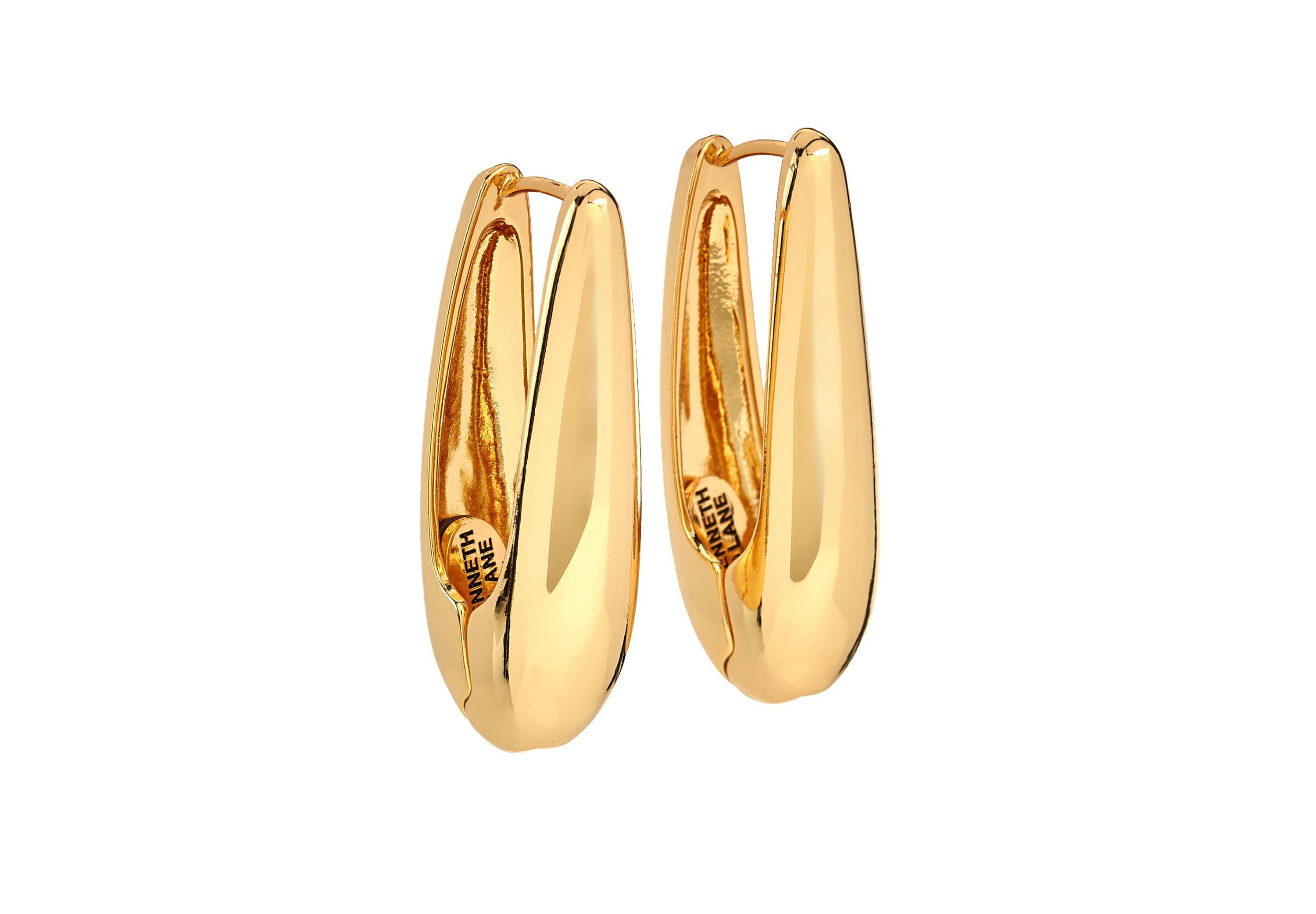 Gold "U" Pierced Earrings