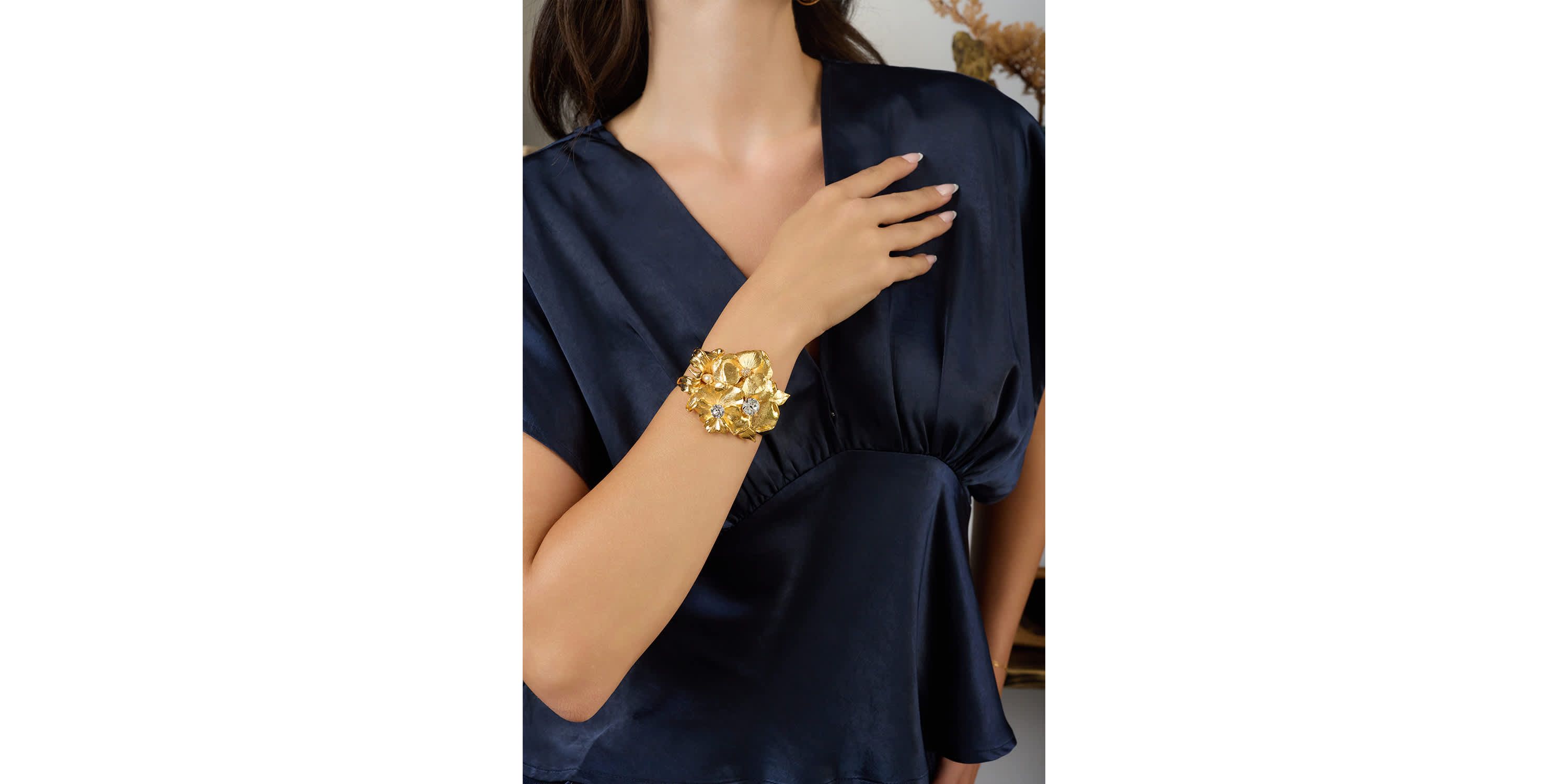 Flower Cuff Bracelet