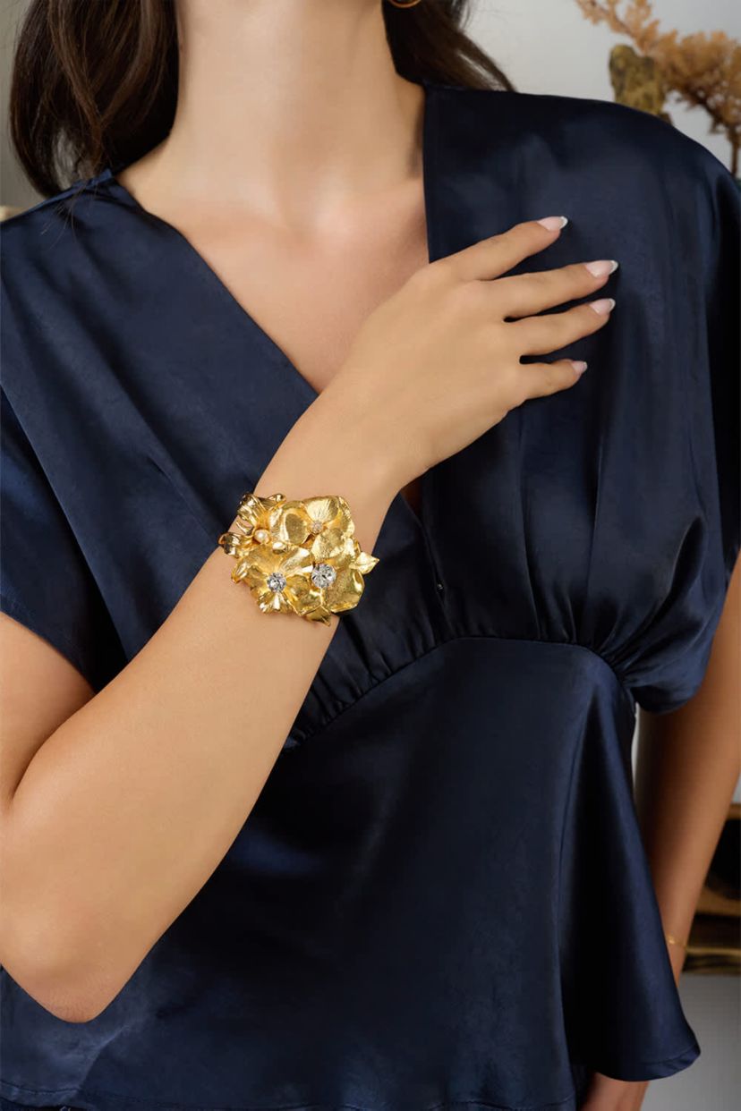 Flower Cuff Bracelet