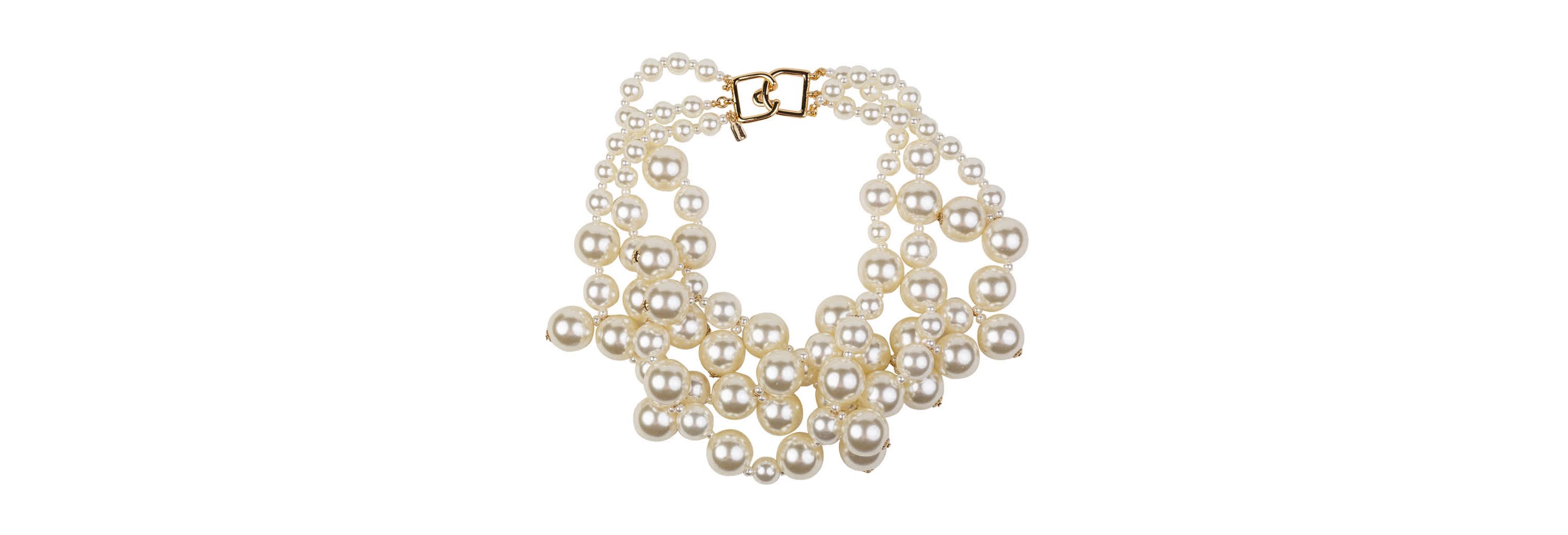 Pearl Cluster Drops Necklace