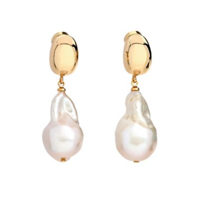 Kenneth Jay Lane Baroque Pearl Drop Pierced Earrings