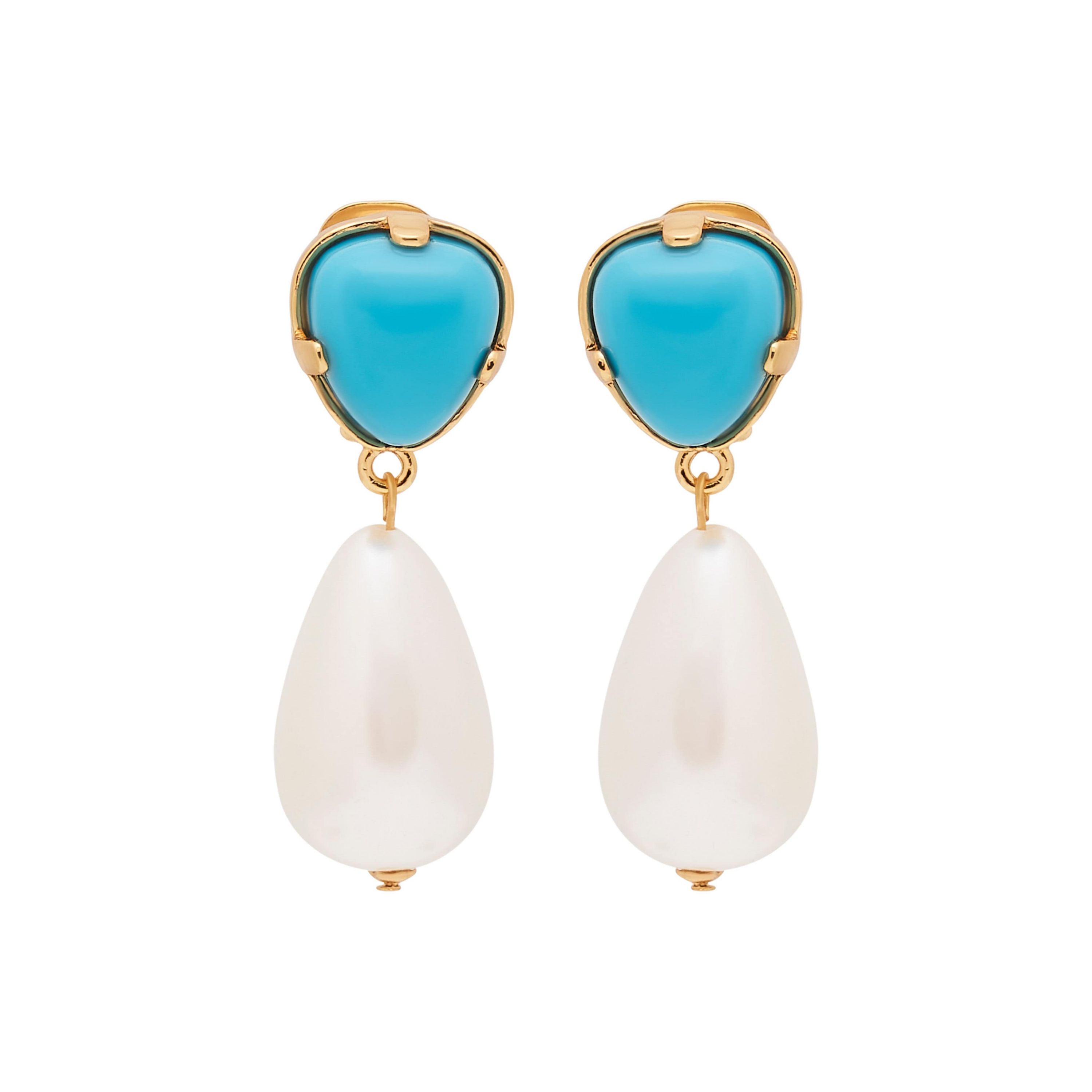 Pearl Drop Clip-On Earrings