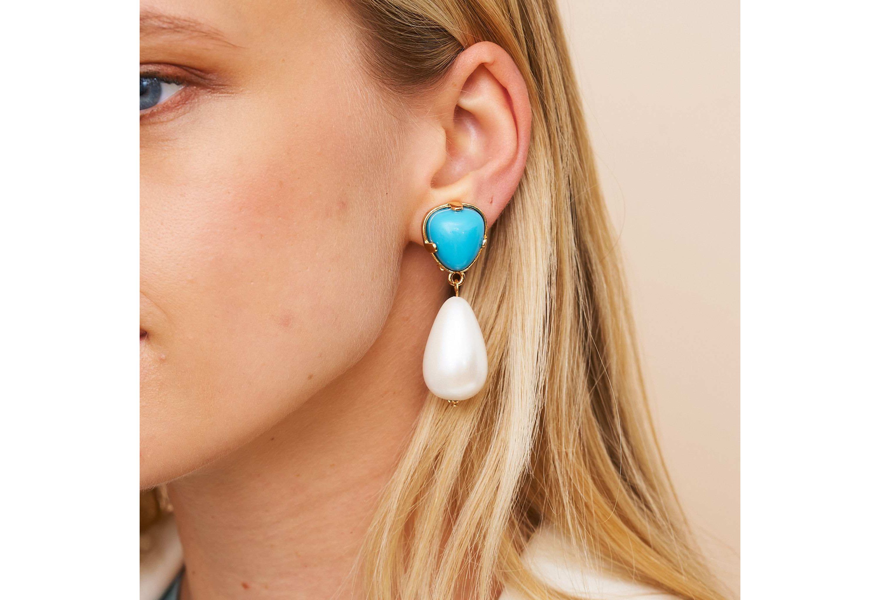 Pearl Drop Clip-On Earrings