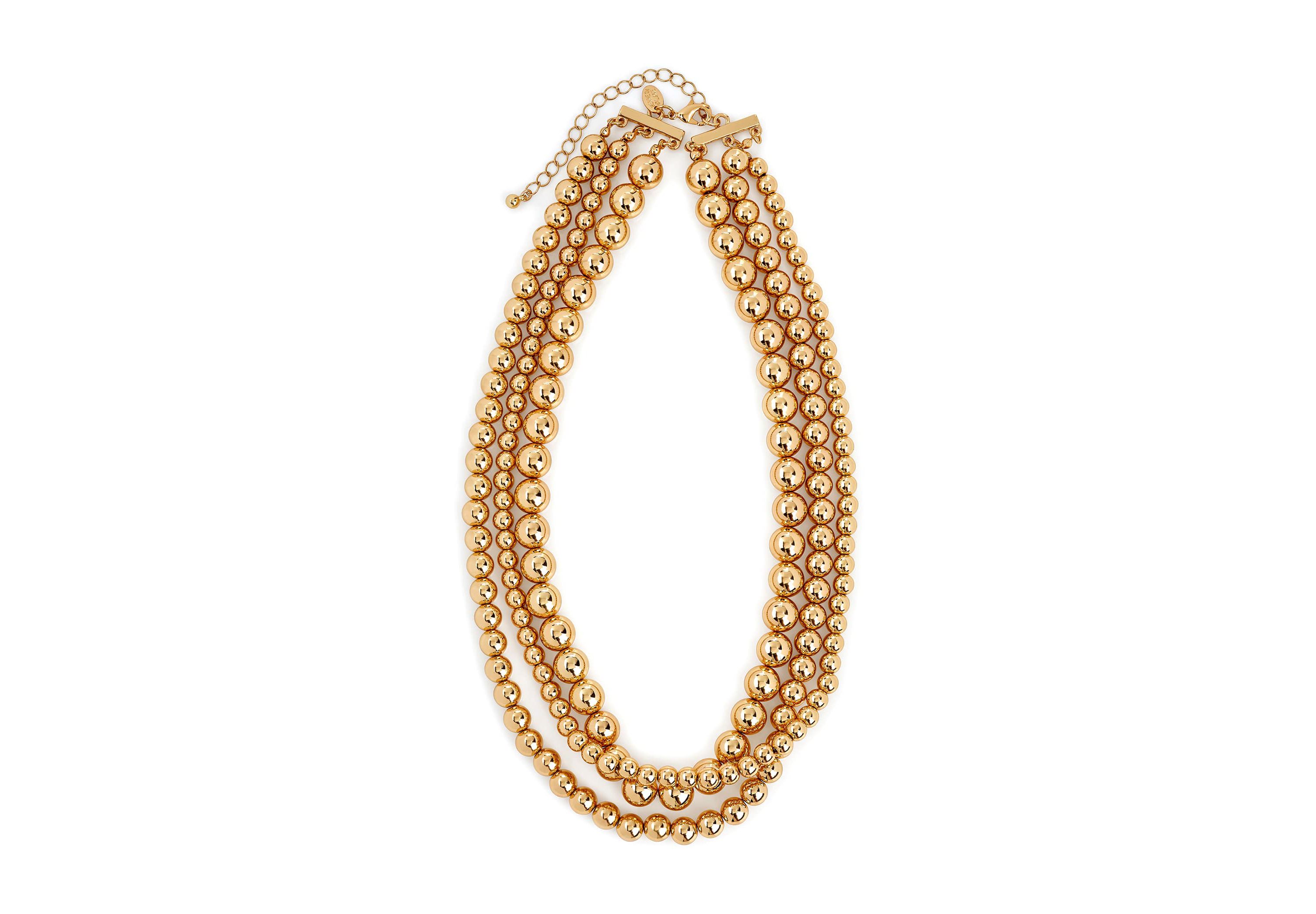Triple Row Bead Necklace