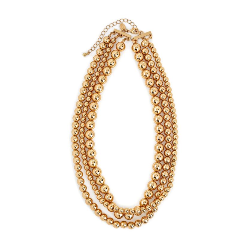 Triple Row Bead Necklace