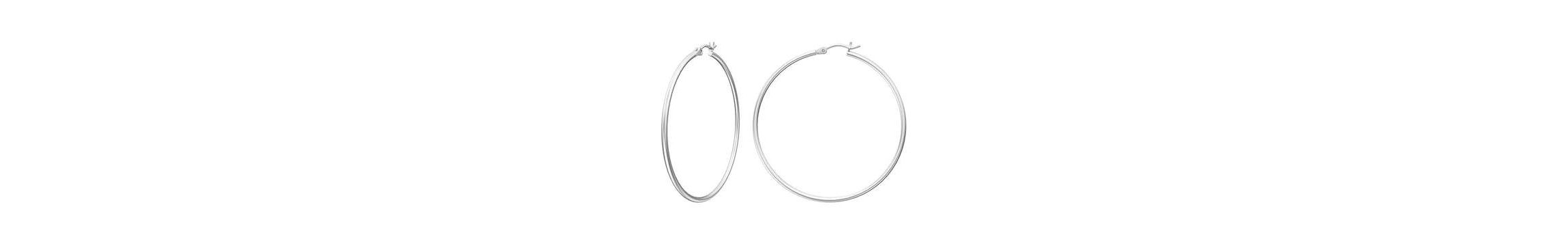 Solid Sterling Silver 925 Large 50MM Hoops